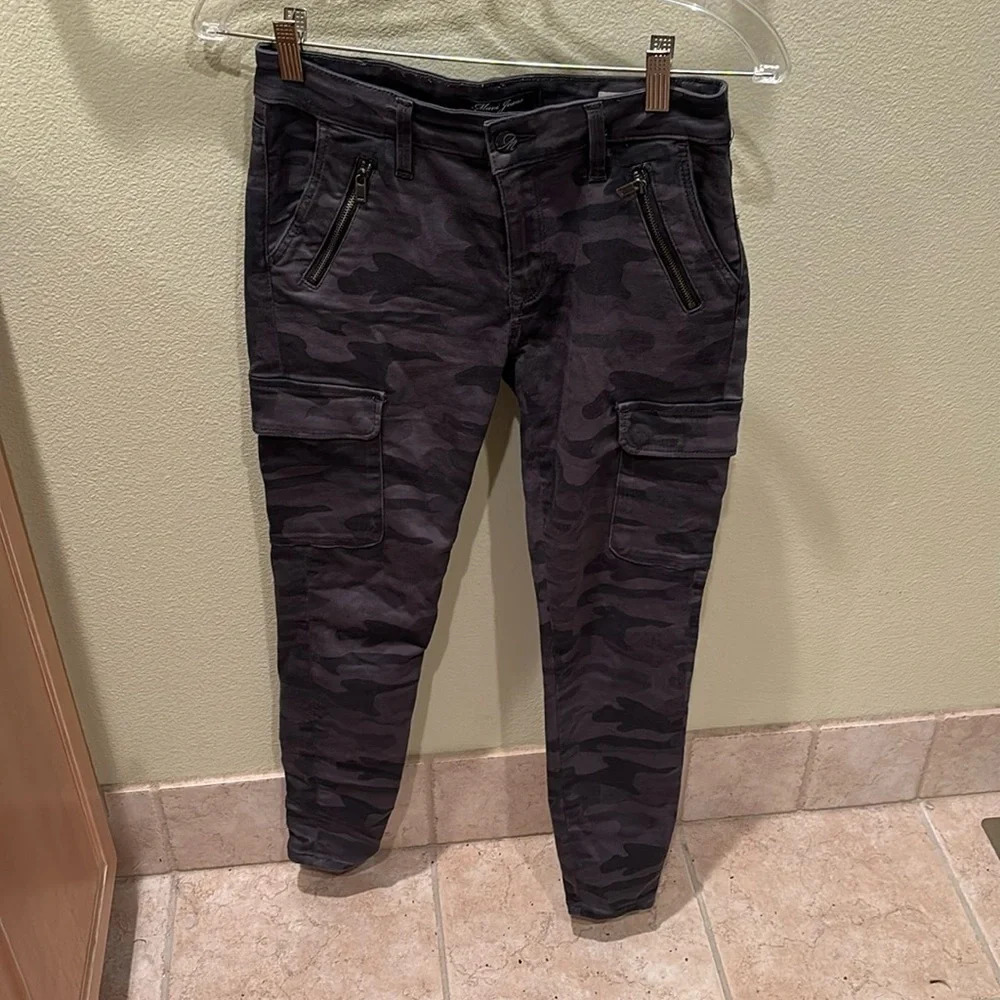 Mavi woman dark camo Juliette Mid Rose Skinny cargo